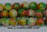 CMJ458 15.5 inches 8mm round rainbow jade beads wholesale