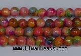 CMJ470 15.5 inches 4mm round rainbow jade beads wholesale