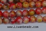 CMJ485 15.5 inches 6mm round rainbow jade beads wholesale