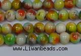 CMJ499 15.5 inches 6mm round rainbow jade beads wholesale