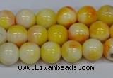 CMJ507 15.5 inches 8mm round rainbow jade beads wholesale