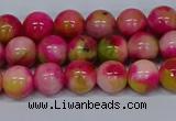 CMJ514 15.5 inches 8mm round rainbow jade beads wholesale