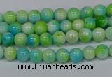 CMJ519 15.5 inches 4mm round rainbow jade beads wholesale