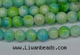 CMJ520 15.5 inches 6mm round rainbow jade beads wholesale