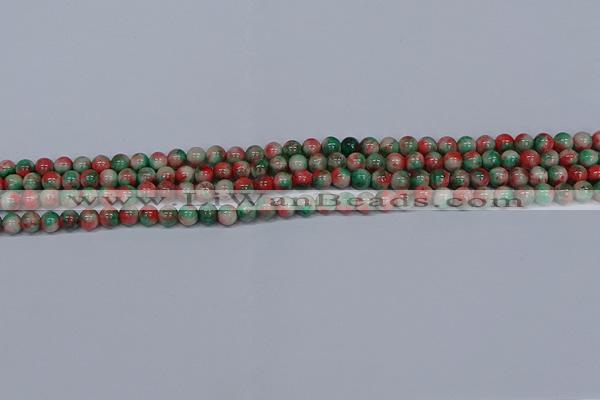 CMJ533 15.5 inches 4mm round rainbow jade beads wholesale