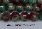 CMJ571 15.5 inches 10mm round rainbow jade beads wholesale