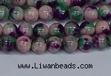 CMJ597 15.5 inches 6mm round rainbow jade beads wholesale