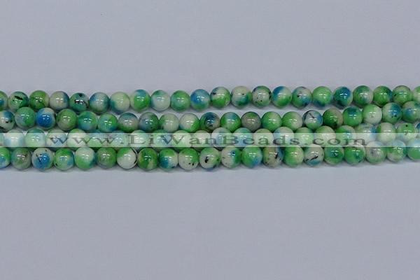 CMJ627 15.5 inches 10mm round rainbow jade beads wholesale