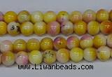 CMJ694 15.5 inches 4mm round rainbow jade beads wholesale