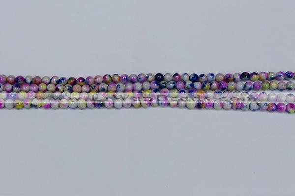 CMJ708 15.5 inches 4mm round rainbow jade beads wholesale