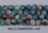 CMJ729 15.5 inches 4mm round rainbow jade beads wholesale