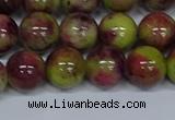 CMJ747 15.5 inches 12mm round rainbow jade beads wholesale