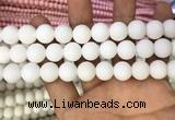 CMJ804 15.5 inches 12mm round matte Mashan jade beads wholesale