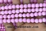 CMJ812 15.5 inches 8mm round matte Mashan jade beads wholesale