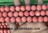 CMJ829 15.5 inches 12mm round matte Mashan jade beads wholesale