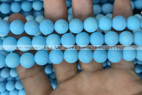 CMJ838 15.5 inches 10mm round matte Mashan jade beads wholesale