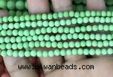 CMJ840 15.5 inches 4mm round matte Mashan jade beads wholesale