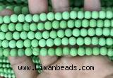 CMJ841 15.5 inches 6mm round matte Mashan jade beads wholesale