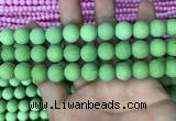 CMJ843 15.5 inches 10mm round matte Mashan jade beads wholesale