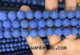 CMJ848 15.5 inches 10mm round matte Mashan jade beads wholesale