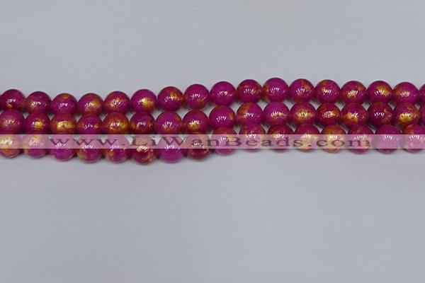 CMJ927 15.5 inches 8mm round Mashan jade beads wholesale