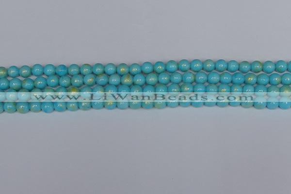 CMJ965 15.5 inches 4mm round Mashan jade beads wholesale