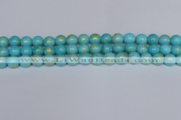 CMJ967 15.5 inches 8mm round Mashan jade beads wholesale