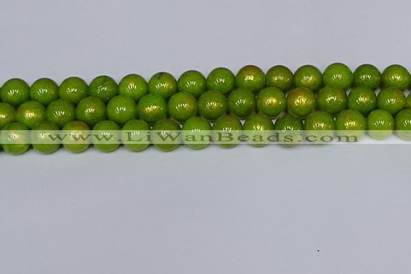 CMJ988 15.5 inches 10mm round Mashan jade beads wholesale