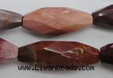 CMK132 15.5 inches 14*35mm faceted rice mookaite beads wholesale