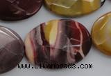 CMK158 15.5 inches 25*35mm faceted oval mookaite beads wholesale