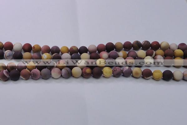 CMK292 15.5 inches 8mm round matte mookaite beads wholesale