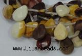 CMK30 15.5 inches 10*14mm faceted flat teardrop mookaite beads