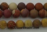 CMK311 15.5 inches 6mm round matte sunset mookaite beads