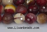 CMK319 15.5 inches 10mm faceted round mookaite gemstone beads