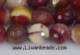 CMK320 15.5 inches 12mm faceted round mookaite gemstone beads