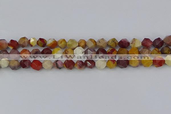 CMK325 15.5 inches 8mm faceted nuggets mookaite gemstone beads