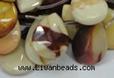 CMK33 15.5 inches 18*25mm faceted flat teardrop mookaite beads