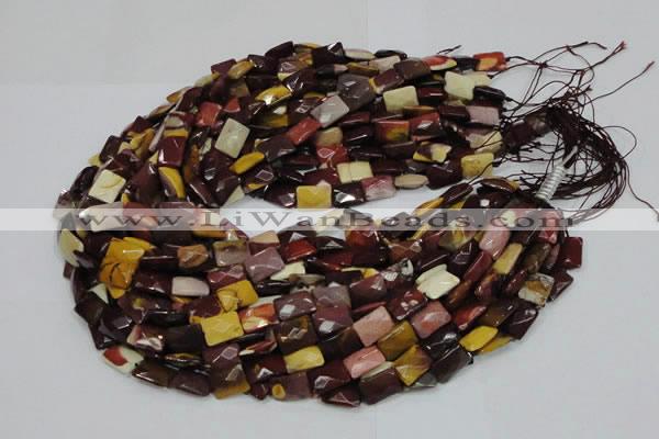 CMK37 15.5 inches 10*14mm faceted rectangle mookaite beads wholesale