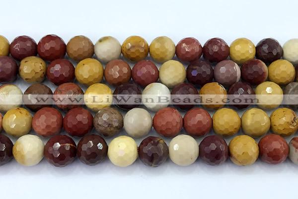 CMK373 15 inches 10mm faceted round mookaite gemstone beads