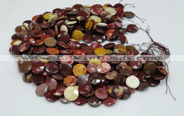 CMK52 15.5 inches 12mm faceted coin mookaite beads wholesale