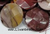 CMK54 15.5 inches 30mm faceted coin mookaite beads wholesale