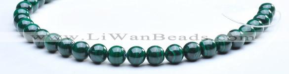 CMN06 10mm round A grade natural malachite  beads wholesale