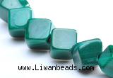 CMN11 A grade 4*4mm cubic natural malachite beads wholesale