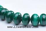 CMN17 A grade 6*8mm roundel natural malachite beads Wholesale