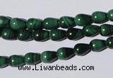 CMN217 15.5 inches 6*8mm teardrop natural malachite beads wholesale