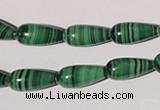 CMN220 15.5 inches 7*15mm teardrop natural malachite beads wholesale