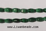 CMN223 15.5 inches 5*9mm faceted rice natural malachite beads