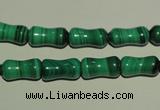 CMN233 15.5 inches 6*12mm bone natural malachite beads wholesale