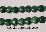 CMN256 15.5 inches 8*8mm heart natural malachite beads wholesale