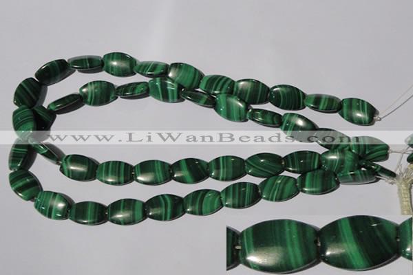 CMN268 15.5 inches 13*18mm flat drum natural malachite beads wholesale